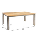 Stalas NAUTICA 200/300x100xH76cm, tikmedis