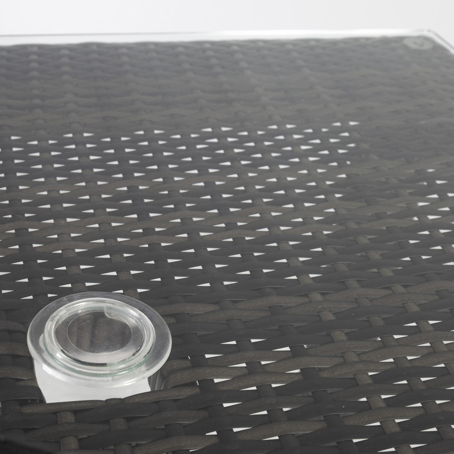 13348_03 Stalas WICKER 73x73xH71cm, tamsiai rudos spalvos - Image 1