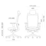 Darbo kėdė FULKRUM juoda - Image 3