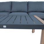 Sodo baldų komplektas TOMSON stalas ir kampinė sofa, tikmedžio/pilka - Image 4