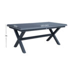 Stalas COLUMBUS 183/243x100xH76, tamsiai pilkas - Image 8