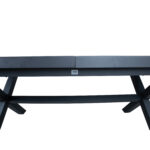 Stalas COLUMBUS 183/243x100xH76, tamsiai pilkas - Image 5