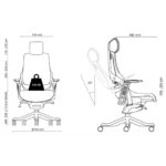 Darbo kėdė WAU su plačiu atlošu, pilka - Image 7