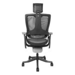 Darbo kėdė WAU su plačiu atlošu, pilka - Image 4