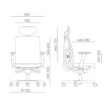 Darbo kėdė TUNE teal blue/black - Image 6