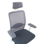 Darbinė kėdė ANGGUN pilka su baltu rėmu - Image 5