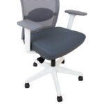 Darbinė kėdė ANGGUN pilka su baltu rėmu - Image 6