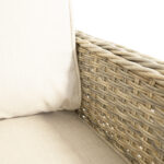 Sodo baldų komplektas BASEL stalas, sofa, 2 kėdės, 2 pufai - Image 6