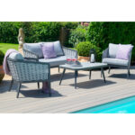 Sodo baldų komplektas MARIE stalas, sofa, 2 kėdės - Image 8