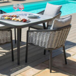 Stalas MARIE 100x100xH74cm, pilkos spalvos - Image 7