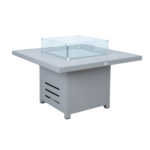 Sodo stalas - dujinis židinys RIO, pilkšvai smėlio spalvos