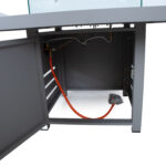 Sodo stalas - dujinis židinys RIO, pilkšvai smėlio spalvos - Image 5