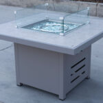 Sodo stalas - dujinis židinys RIO, pilkšvai smėlio spalvos - Image 9