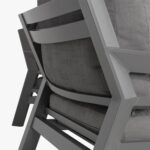 Sodo baldų komplektas TOMSON stalas, sofa ir 2 kėdės, pilkos spalvos - Image 5