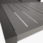 Sodo baldų komplektas TOMSON stalas, sofa ir 2 kėdės, pilkos spalvos - Image 6