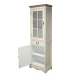 Vitrina SAMIRA 60x35xH195,5cm, antikinė balta/natūrali - Image 4