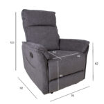 Kėdė GERRY su rankiniu mechanizmu, pilka - Image 10
