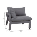 Modulinė sofa FLUFFY kampinė, pilka - Image 6