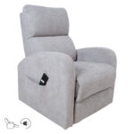 Kėdė BARNY su elektriniu pakėlimo mechanizmu, šviesiai pilka