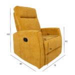 Kėdė EDDY su supamuoju ir sukamuoju rankiniu mechanizmu, geltona - Image 8