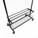 Drabužių pakabų vežimėlis FOREST 80x36xH165cm, juodas/natūralus - Image 5