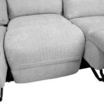 MIMI 3 vietų sofa su elektriniu mechanizmu, šviesiai pilka - Image 6