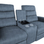 GASTON 2 vietų sofa su elektriniu mechanizmu, mėlyna - Image 4