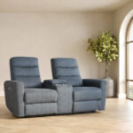 GASTON 2 vietų sofa su elektriniu mechanizmu, mėlyna - Image 7