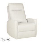 Kėdė KATY su elektriniu mechanizmu ir masažo funkcija, melsvai balta
