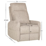 Kėdė KATY su elektriniu mechanizmu ir masažo funkcija, pilka - Image 10