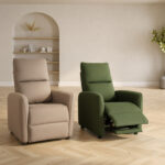 Atlošiamasis fotelis ZAC su stumdomu atlošo mechanizmu, smėlio spalvos - Image 11