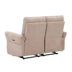 Dvivietė sofa DAMIKA su elektriniu mechanizmu, šviesiai ruda - Image 7