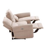 3 vietų sofa DAMIKA su elektriniu mechanizmu, šviesiai ruda - Image 3