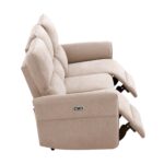 3 vietų sofa DAMIKA su elektriniu mechanizmu, šviesiai ruda - Image 5