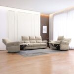 3 vietų sofa DAMIKA su elektriniu mechanizmu, šviesiai ruda - Image 10