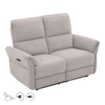 DAMIKA 2-vietė sofa su elektriniu mechanizmu, pilka