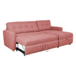Kampinė sofa-lova WAIOLA rožinės spalvos - Image 3