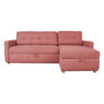 Kampinė sofa-lova WAIOLA rožinės spalvos - Image 4