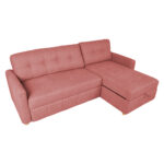 Kampinė sofa-lova WAIOLA rožinės spalvos - Image 5