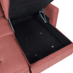 Kampinė sofa-lova WAIOLA rožinės spalvos - Image 7