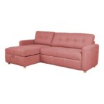 Kampinė sofa-lova WAIOLA rožinės spalvos - Image 11