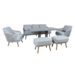 Sodo baldų komplektas MALISE 6 dalių, smėlio spalvos - Image 2