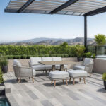 Sodo baldų komplektas MALISE 6 dalių, smėlio spalvos - Image 14