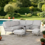 Sodo baldų komplektas MARENDA, 4 dalių, pilkos/smėlio spalvos - Image 3