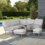 Sodo baldų komplektas MARENDA, 4 dalių, pilkos/smėlio spalvos - Image 4