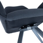 Kėdė COLUMBUS sukamoji, tamsiai pilka - Image 5