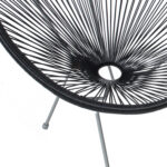 Balkono komplektas COMO stalas, 2 kėdės, juodas - Image 5