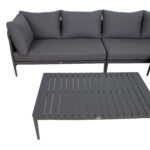 Sodo baldų komplektas BREMEN stalas, kampinė sofa, pilka - Image 6