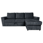 Kampinė sofa-lova INGMAR antracito spalvos - Image 3