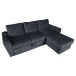 Kampinė sofa-lova INGMAR antracito spalvos - Image 4